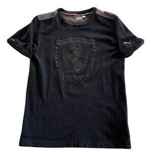Puma Ferrari T-Shirt Scuderia Ferrari Shield Logo Official Product Black Small